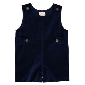 Beaufort Bonnet Jon Jon in Nantucket Navy Velveteen (6-12 Month)